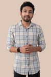 BLUE GIZA COTTON FABRIC SHIRT